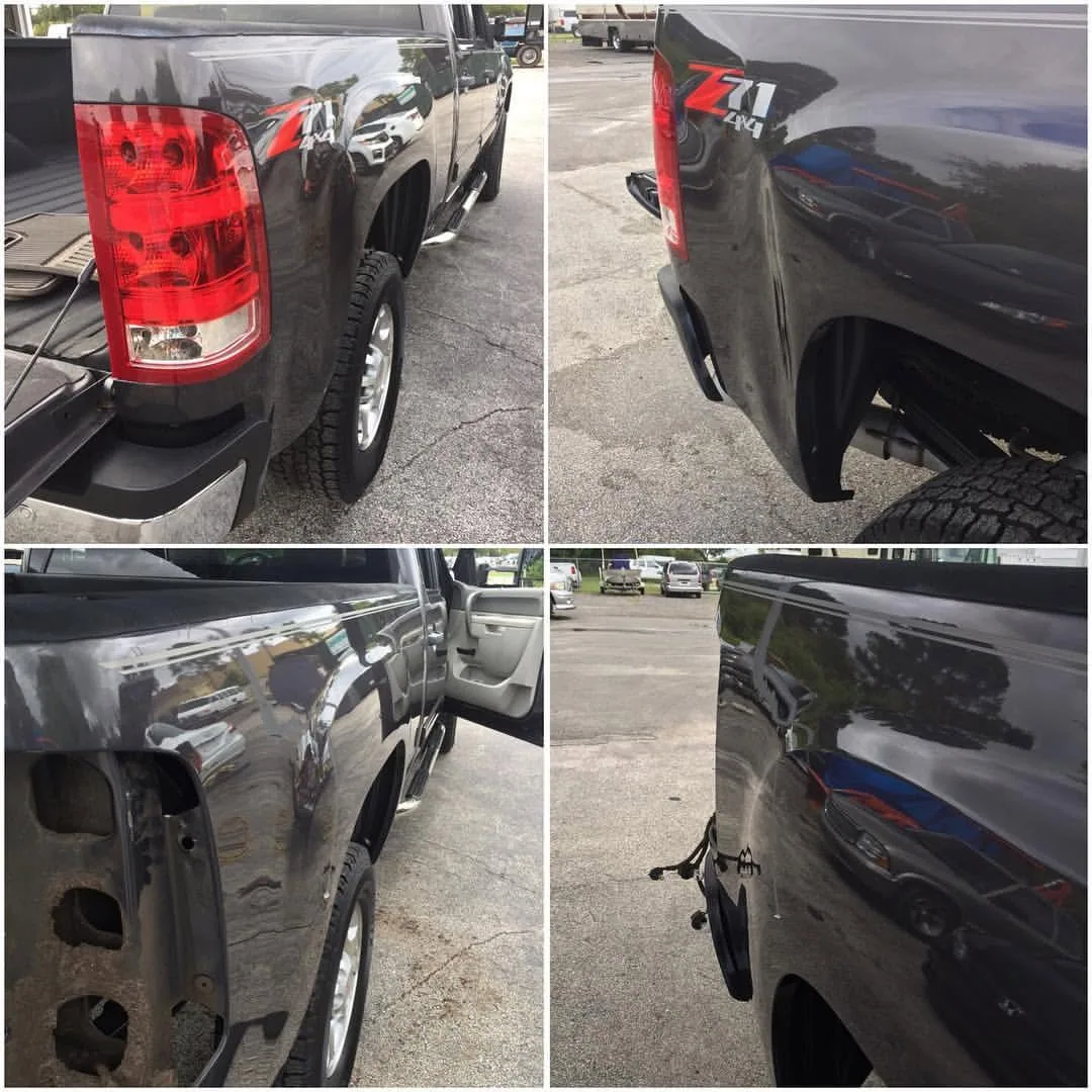 Before and After: Truck bed side
