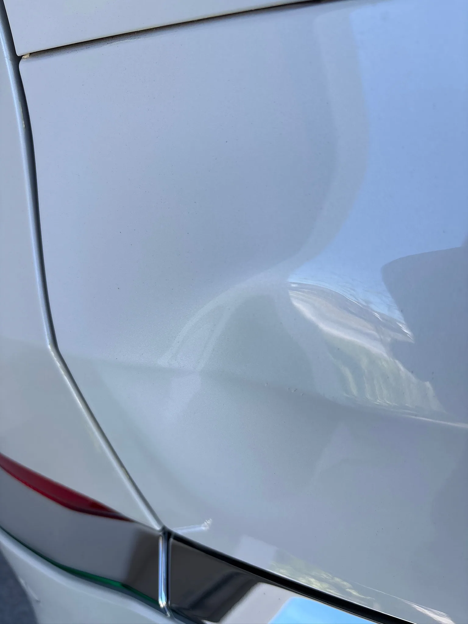 Rear quarter panel crease